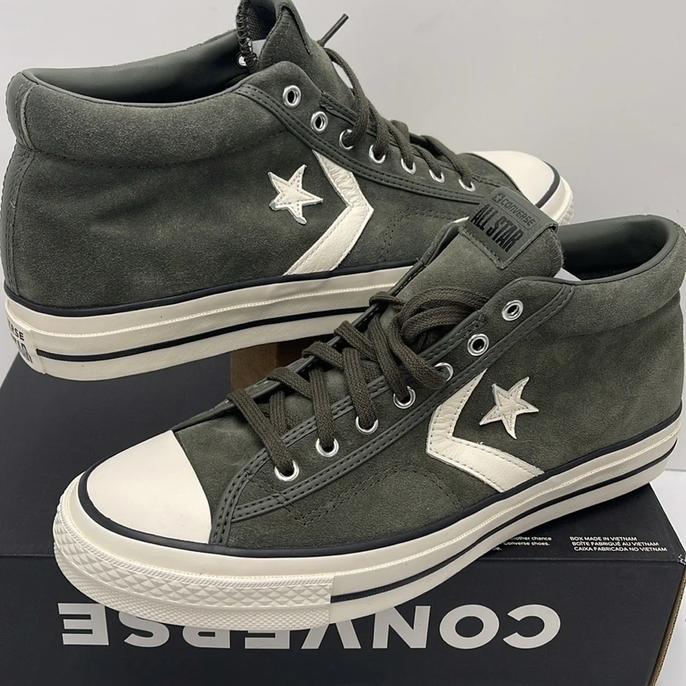 Converse Men's Black High-Top Sneakers A09463C
STAR PLAYER 76 MID CAVE GREEN - Picture 10 of 16